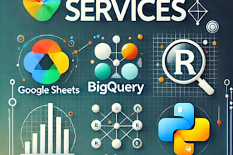 perform data analysis with google sheets, bigquery, tableau, and r