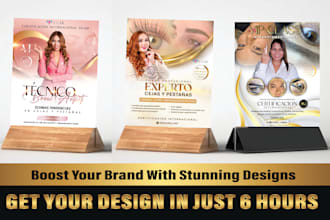 create a custom flyer and price list for a salon, spa  hair or eyelash extension