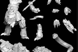 remodel 3d printing model,stl file model,miniature model,heandbust,bjb toy rig3d