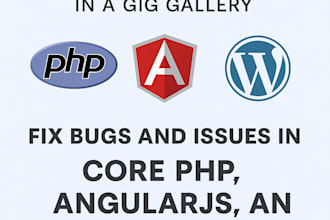 fix bugs and issues in PHP, angularjs, and wordpress