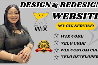 redesign wix website design editor x custom velo code fix update wix database