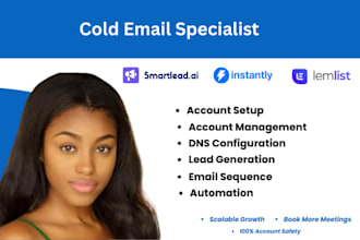setup instantly ai smartlead and lemlist for cold email outreach