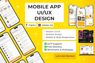 design stunning mobile app UI UX in figma with wireframe prototype