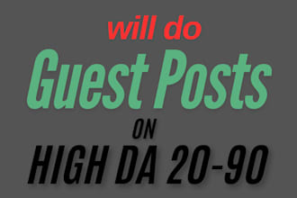 write and publish guest posts for your website or blog