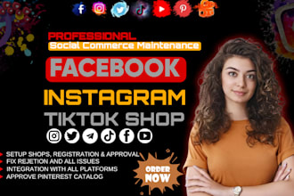 create usa tiktok shop, usa tiktok account, instagram shop,  facebook shop