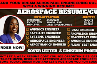 write aerospace engineer resume, air traffic controller, pilot, aviation roles