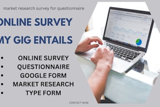 create online survey market research survey form questionnaire