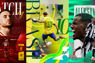 design any matchday or players posters