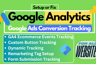 setup google ads conversion tracking, analytics ga4, tag manager