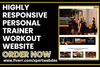 design fitness trainer website personal trainer yoga gym sports workout website