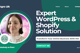 build, redesign, fix, optimize, manage your wordpress, shopify ecommerce website