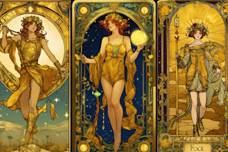 design custom playing cards poker tarot board game playing cards in art nouveau