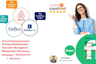 be your airbnb co host and manage vrbo and booking guest communication
