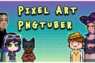 animated pixel art  pngtuber, vtuber  for you