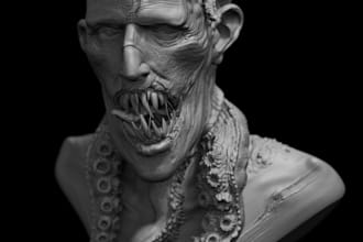 3d character sculpting in horror  fantasy style  custom sculptures