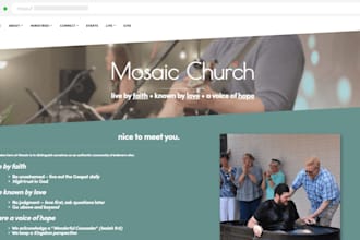 build or redesign church websites using chums