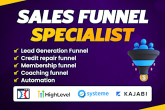 build funnel in systeme io, gohighlevel, clickfunnels sales funnel in 24 hours