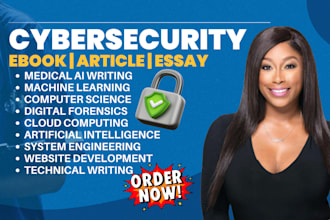 write cybersecurity ebook, medical, ai, cloud computing, blockchain, infosec bio