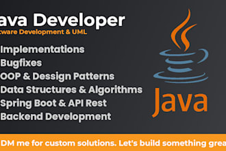 fix bugs in java, code and develop apis with spring boot