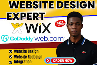 develop wix website wix website design wix website redesign web com godaddy SEO