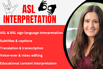 translate your video into american sign language, asl video subtitle translation