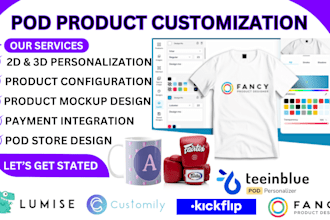 design products using fancy product designer lumise kickflip customily teeinblue