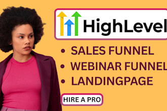 gohighlevel sales funnel ghl landing page design ghl webinar funnel ghl sequence