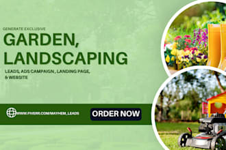 generate garden leads lawn landscaping campaign set up patio landing page