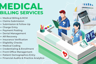 manage medical billing for labs, claims submission, denials management, rcm