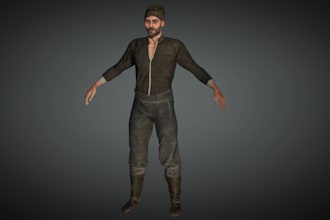 texture 3d character, 3d metahuman,fix your model,3d cartoon model, skyrim model