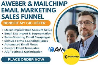 setup aweber and mailchimp email marketing aweber mailchimp sales funnel