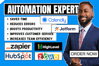 setup hubspot gohighlevel zoho webinar zoom jotform calendly zapier automation