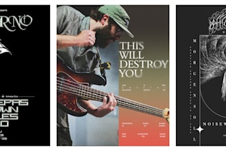 design posters for a music event and for wall decoration