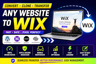 migrate clone or transfer wordpress hostinger showit squarespace to wix website