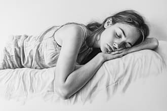 draw realistic pencil sketch portrait from a photo