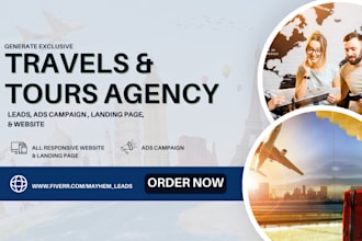 generate exclusive travel tour leads travel ads campaign travel agency website