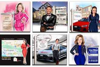 design a real estate mascot, branding, and realtor portrait