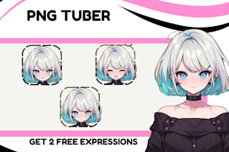 draw pngtuber chibi art live2d mode png tuber vtuber pngtuber, pngtuber streamer
