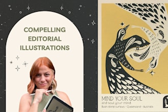 create compelling bespoke editorial illustrations