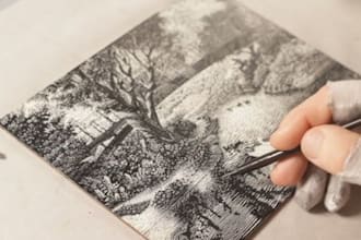 draw dark illustrations with pen and ink