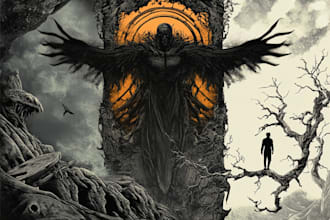 create dark art illustration