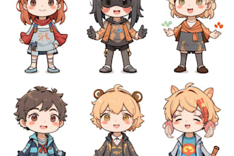 design cute cartoon characters