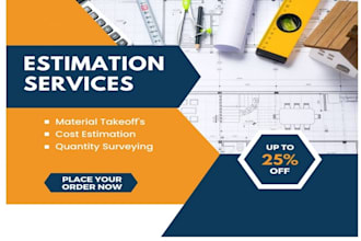 do material take off , quantity takeoff and construction cost estimation