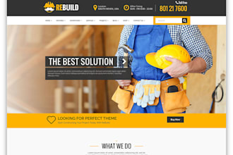 create construction roofing, handyman electrician hvac cleaning service website