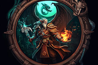 card game art game illustration game logo design