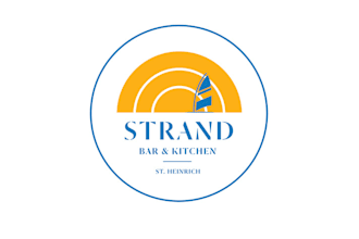 design looking summer surf style beach bar logo