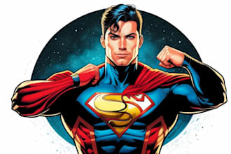 draw you as dc marvel superhero style professionally