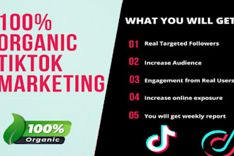 manage tiktok ads marketing for organic growth to promote followers engagements