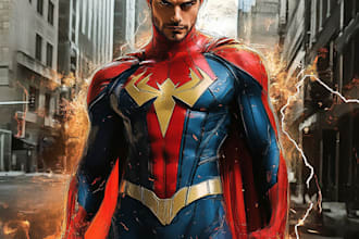 draw superhero cartoon character for you