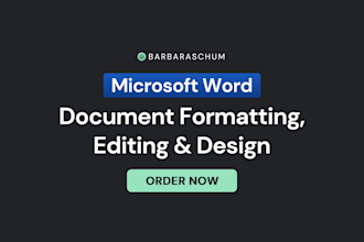 professionally design and format microsoft word documents